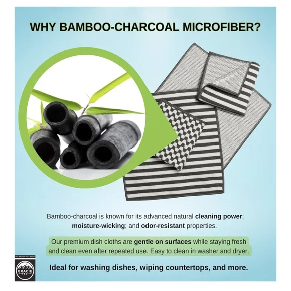 Severn Dish Cloths for Washing Dishes 4pk. Odor-Resistant Non-Scratch Wire - Picture 5 of 10